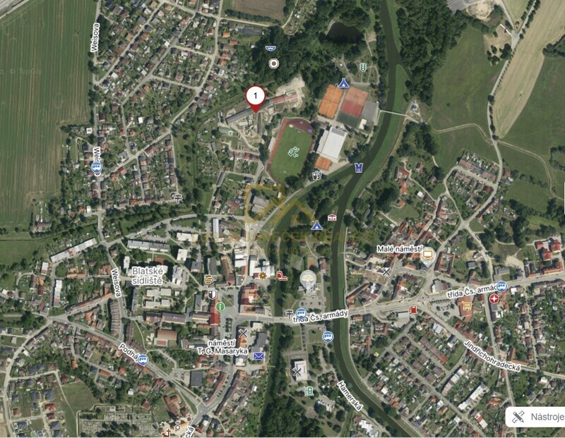 Prodej areálu blízko centra Veselí nad Lužnicí