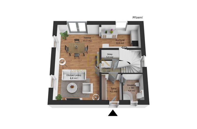 Pronájem novostavby rodinného domu , zahrada, 2 parkovací stání, možnost garáže