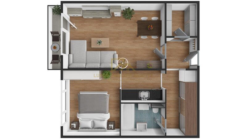 Pronájem bytu 2+1, balkon, sklep, Kaplice